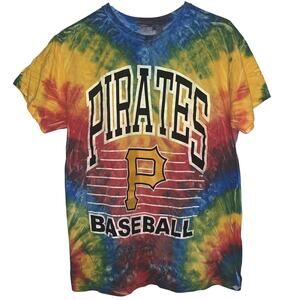 Pittsburgh Pirates Baseball Tie Dye Logo MLB Stitches Brand Shirt M